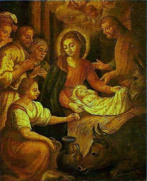 Bento Jose Rufino Capinam Birth of Christ France oil painting art
